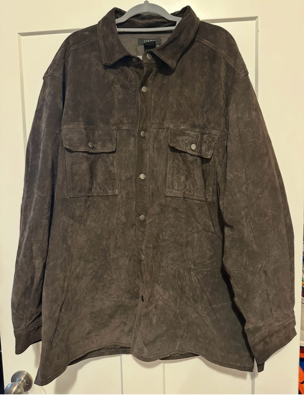 GNW Brown 100%leather  Lightweight Shirt Jacket